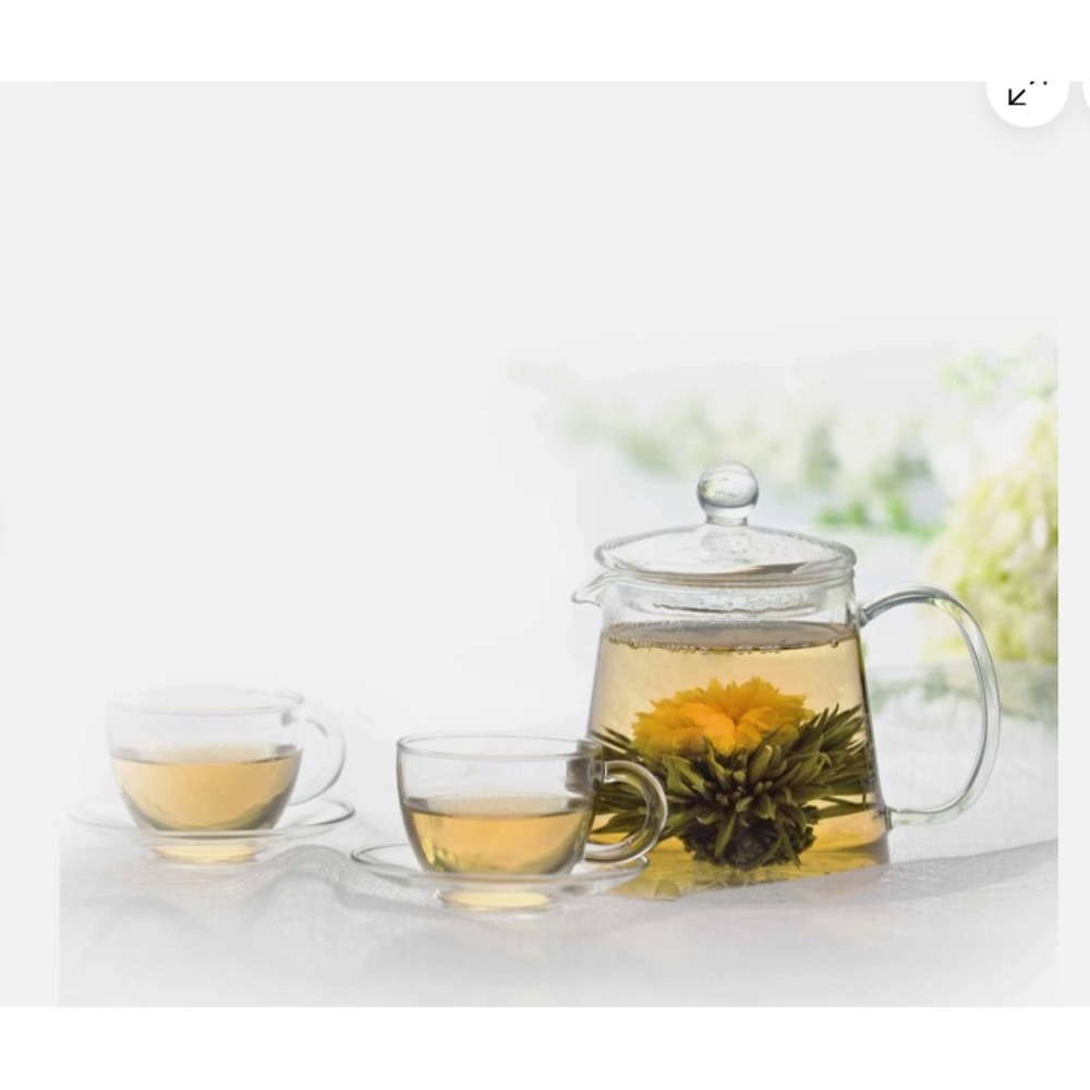 Teaposy Blooming Tea Set Glass Teapot Cups Floral Infusion‎ Gift Spa Relaxation